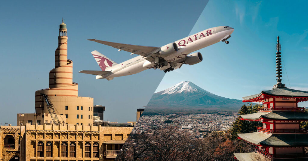 Passagens 2×1 para Japão com parada em Doha por R$ 5.899 voando