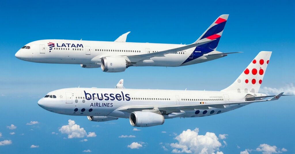 Latam fecha acordo com Brussels Airlines para voos na Europa
