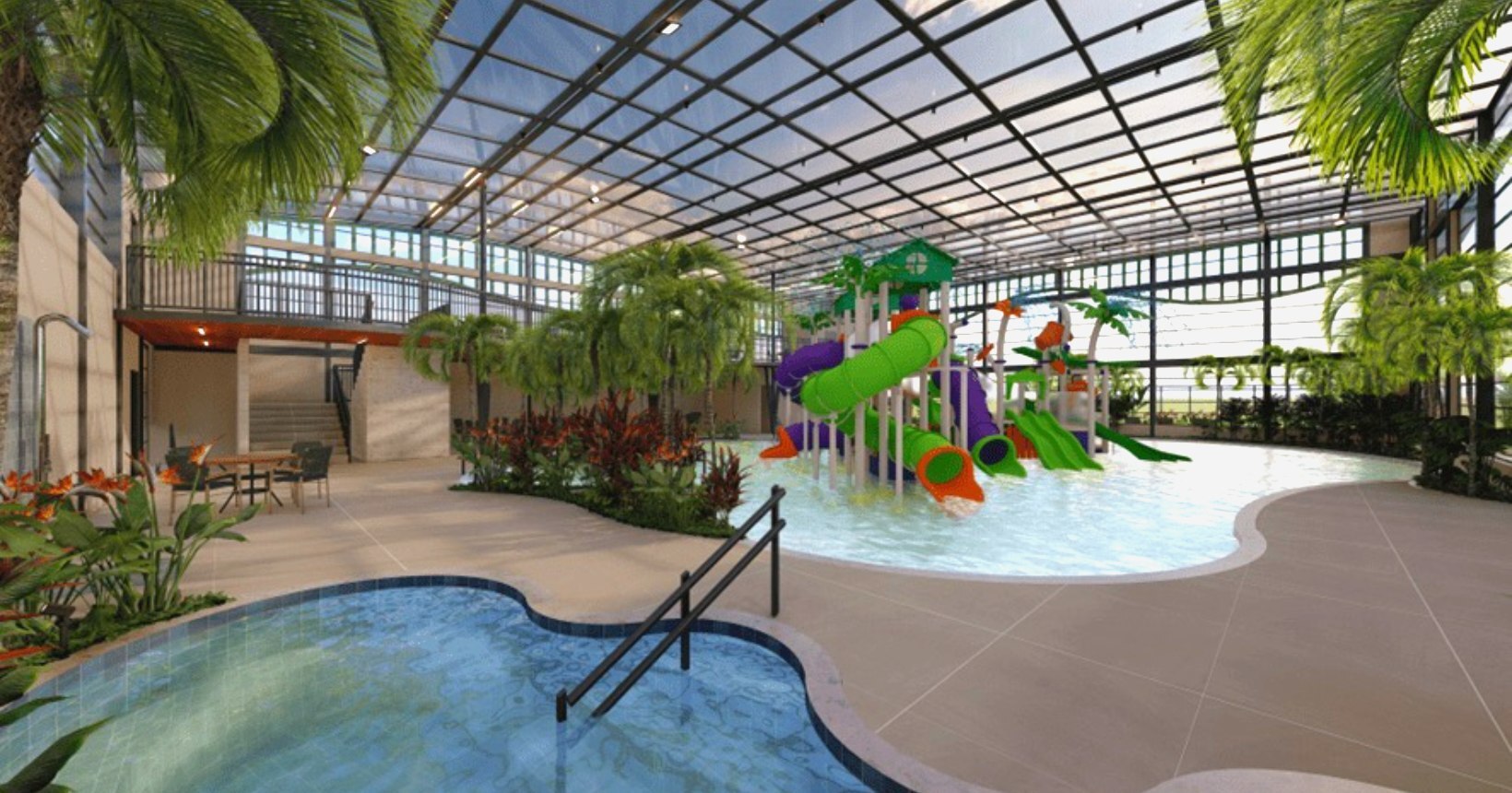 Hotel no centro de Poços de Caldas ganha complexo aquático indoor