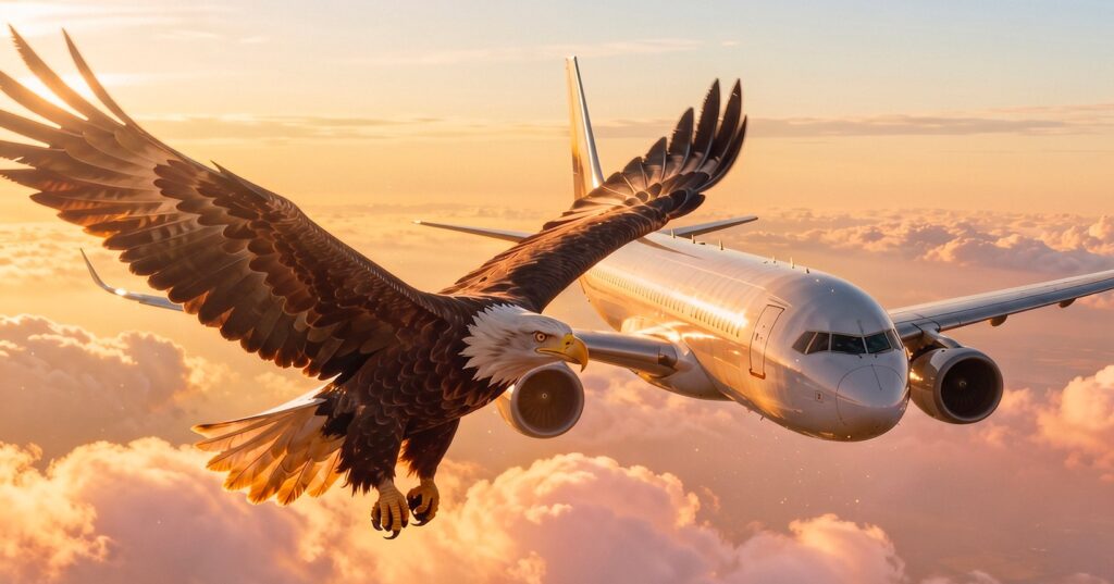 Como aves inspiram aviões: natureza e tecnologia